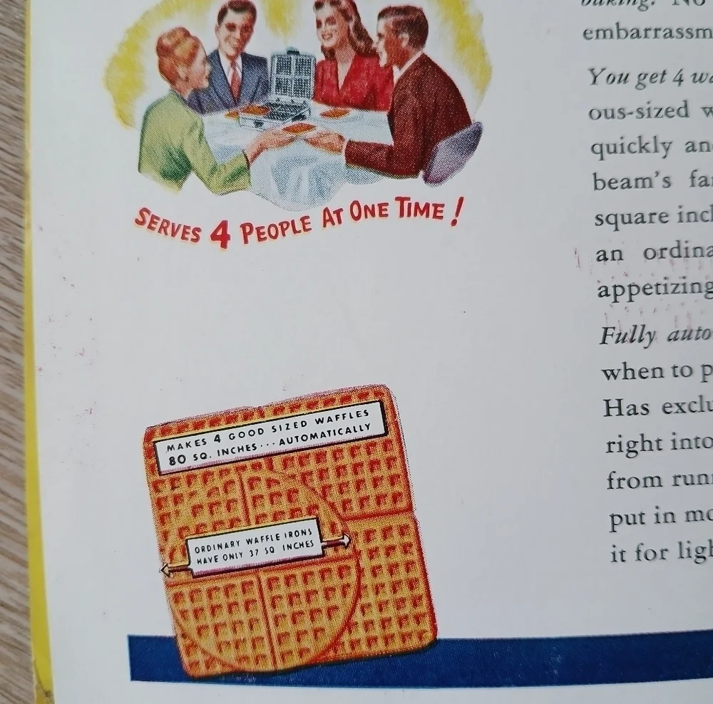 Vintage Sunbeam Automatic Mixmaster, 1948 Edition in Classic White Booklet